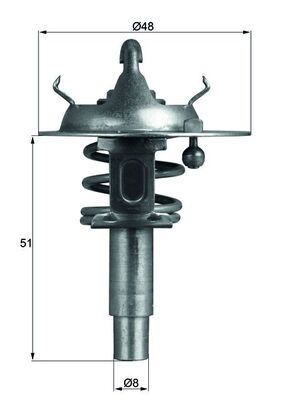 MAHLE TX106.90D Termostat 90 C Mercedes M271 Kompressor W203 S203 Cl203 W204 S204 C209 A209 W211 S211 W212 R171