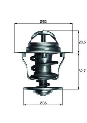 MGA-85750 Termostat 88c (Ford   Transit Connect 02/13 1.8tdci - Ford  Focus 1.4i 16v- 1.6i 16v- 1.8i 16v 98/)