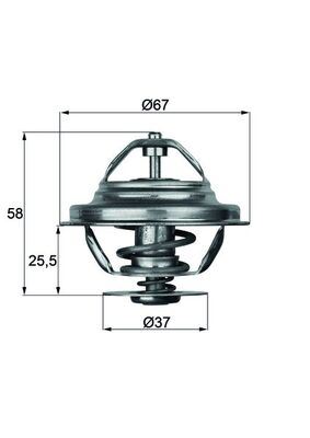 MAHLE TX20.80D Termostat 80 C Mercedes Om616 W123 W460