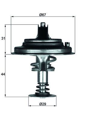 MAHLE TX26.80D1 Termostat 80 C Mercedes M116 M117 M119 W124 W126 W140 R129