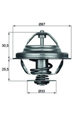 MAHLE TX27.80D Termostat 80 C Bmw M20 M30 M50 S38 E30 E36 E28 E24 E23 E32