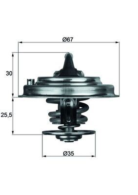 MAHLE TX30.71D Termostat Vw Transporter Iv Bus 70xb. 70xc. 7db. 7dw. 7dk 71c