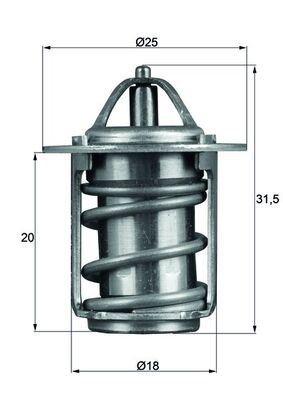 MAHLE TX6.83 Termostat Porsche 944 Convertible 83c