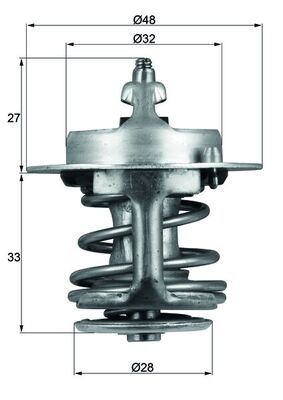 MAHLE TX63.83 Termostat 82c Toyota Corolla 1.3l 2e 4e-Fe Ee90 Ee100 Ee111 88-00 1.6l 4a-F 4a-Fe Ae92 Ae101 Ae1 11 88-00 / Corona 2.0l 3s-F 3s-Fe St171 St191 89-94 / Carina E 2.0l 3s-Fe St191e 95-98
