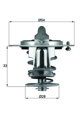 MAHLE TX72.85D Termostat 85 C - Contali Hyundai Accent Admire Era 1.5l D3ea D4fa Crdi 02-10 / Getz 1.5l D3ea D4f A Crdi 03-10 / Santafe 2.0 2.2l D4ea D4eb 02-10 / Tucson 2.0l D4ea 04-10 / Kia Sportage 2.0l 04->