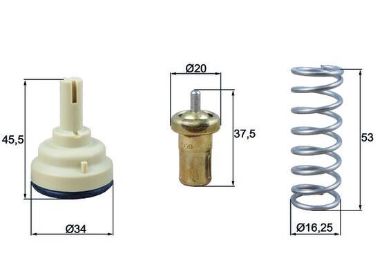 GTS TH426105G1 Termostat 105°C (3'Lu Set) Golf5-Passat-Jetta