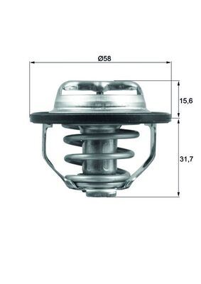 MAHLE TX122.82 Termostat Insigna A-Astra J 2.0 Net-Nht-Nft Antara-Captiva 2.4 Xe-Xf Astra G-Vectra B-Zafira A-B 2.2 16v-Vectra C-Signum 2.0-2.2 16v-Zafira 82c