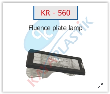 KAYA KR560 Plaka Lambasi Mgn Iii-Fluence-Scenic Ii-Captur-Lgn Ii-Latitude-Duster-Logan Mcv Ii-Lodgy
