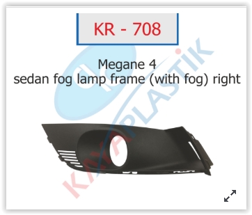 KAYA KR708 Sis Far Çerçevesi Sağ Mgn 4 Sedan Model Sisli
