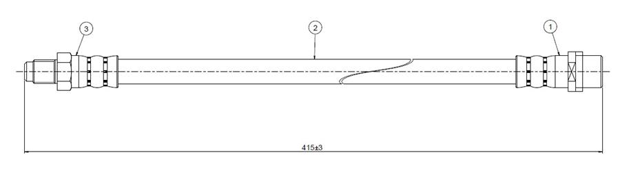 CAVO C800654A Fren Hortumu On Mercedes W202 S202 W203 S203 Cl203 C208 C209 W204 W210 S210 C207 R171 R172