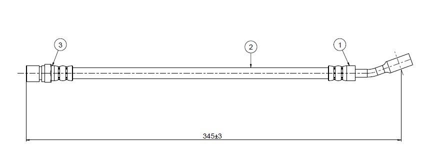 CAVO C800446A Ön Fren Hortumu Lanos 1.6 Sx 97