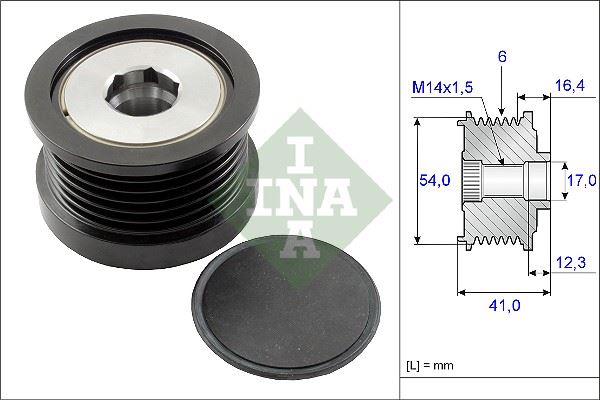 PARS PRS-SH-025910 Alternatör Kasnak Rulmanli 6-Kanal Alfa Romeo-Ford-Jeep-Mazda-Volvo