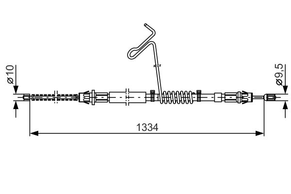 TURTEL 502-1242 Arka El Fren Teli Sag Transit V184 2.4tdci 120ps 00>06 Pikap Arkadan Ceker Cift Teker
