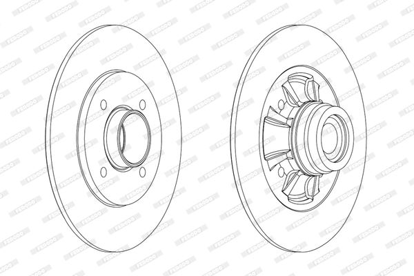 BRE-08.5834.37 Fren Diski Arka With Bearing Kit Renault