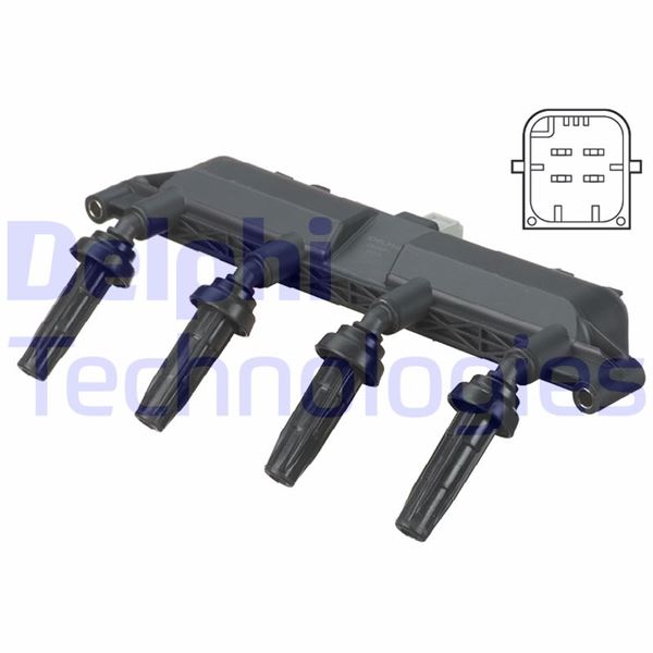 DELPHI CE20011-12B1 Ateşleme Bobini Peugeot P206 98>07 P306 93>02 P307 00> P309 89> P406 95> Partner 96> Bipper 08> Citr Oen C2 03>13 C3 03>13 Saxo 96> Xsara 98> Berlingo 96> Nemo 08> 1.1 8v Tu1 1.4 8v Tu3 1.6 8v Tu5