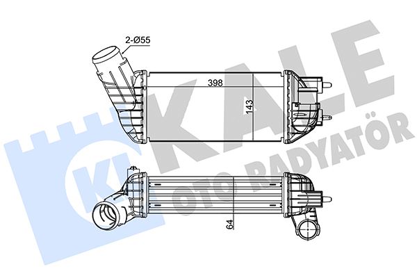 KALE 350850 Turbo Radyatörü Intercooler Ford Transit 06> 2.2-2.4 Tdci 96641-1376241-6c119l440ab