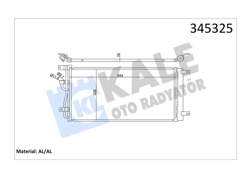 43-1607 Klima Radyatoru Chevrolet Captiva (C140) 2.0 D 2012-2014