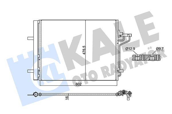 KALE 353135 Klima Radyatoru Focus Iii 11>17 1.6 Ecoboost C-Max Ii 11> 1.6 Ecoboost -2.0 Tdci