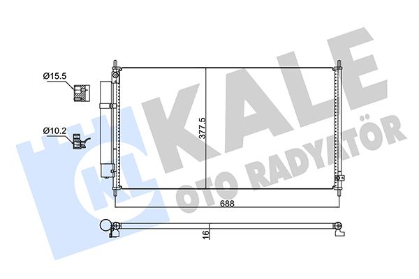 KLR-353115 Klima Radyatoru (Honda  City 1.3 03/08 668×377.5x16