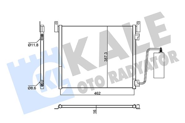 KALE 353205 Klima Radyatörü Kondenser Opel Vectra C Gts-Signum 3.0 Cdti