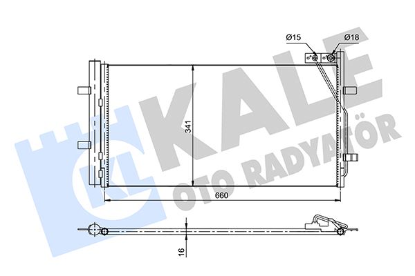 KALE 353085 Kondenser Audi Q3