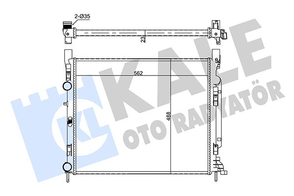 KALE 351010 Motor Su Radyatoru Mercedes Citan W415 12> . Renault Kangoo Ii 1.2tce-1.5dci-1.6 16v 08>