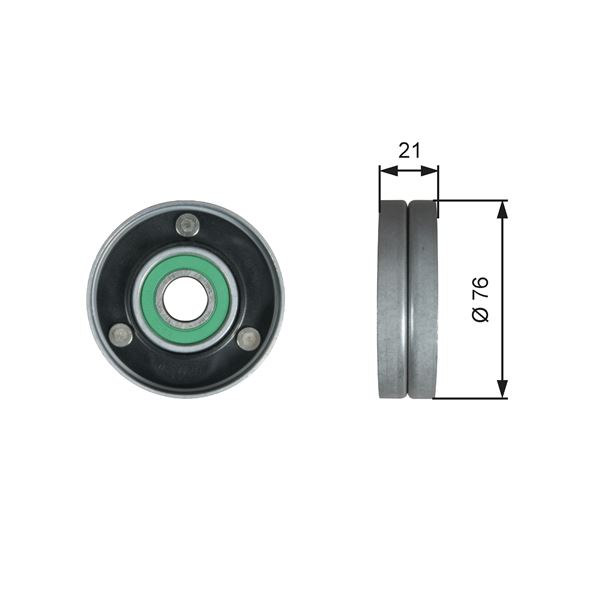 GATES T36730 V-Kayiş Rulmani Touareg 06-10 A5 07-12 A8 06-10