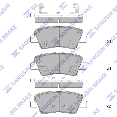 SANGSIN SP1846 Arka Fren Balata Hyundai Elantra 1.6l D4fb G4fg 6 Vites 16-> / I20 1.1l 1.2l 1.4l 15-> / Kia Sportag E 1.6l G4fj 7 Vites 15-> Üstten Delikli Tip