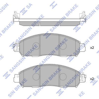 SANGSIN SP4080 Ön Fren Balata Nissan Navara 2.3l Ys23 D23 16->