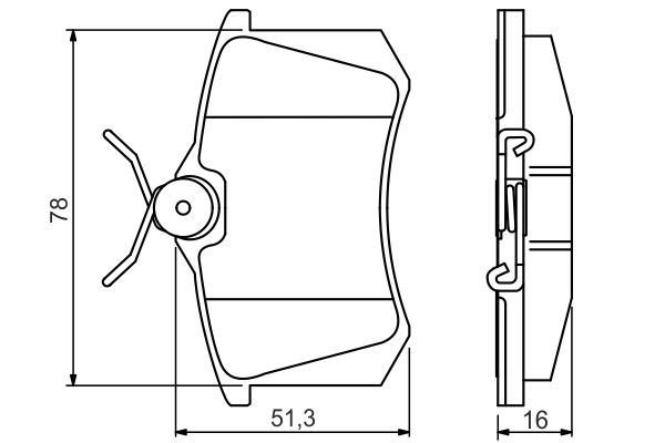 BOS-0986495231 Fren Balatasi Arka (Peugeot  207 1.4 16v 1.6 16v 1.6 Hdi 02.06 / Citroen  C3 Picasso 02.09-)
