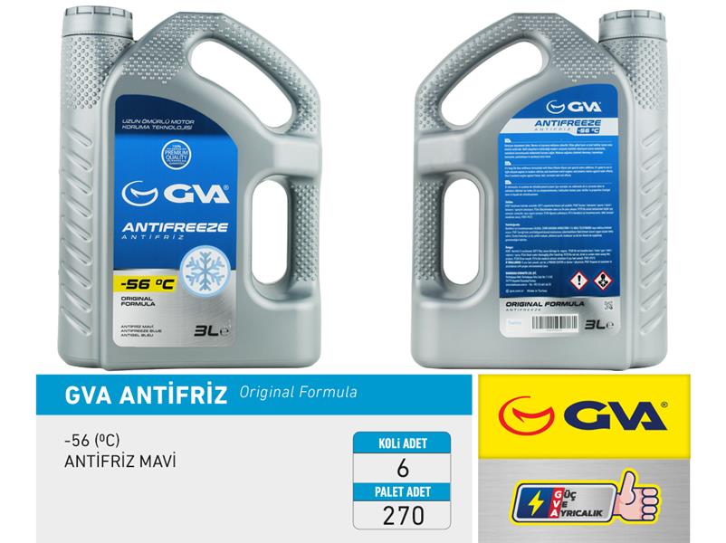 GVA 9930233 Antifriz 3 Lt -56 C Mavi Koli 6 Ad