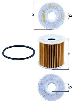 MAHLE OX346D Yag Filtresi Smart M160 Om660 Fortwo Coupe 451 Roadster Coupe 452