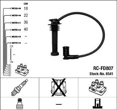 BCH 0986357208 Buji Kablosu Takim  Focus/C-Max/Fiesta/Mondeo/B-Max/Mazda 2/Volvo C30-S40-V50