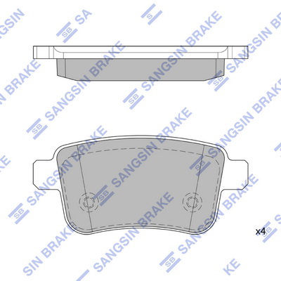 SANGSIN SP4158 Fren Balatasi Arka Mercedes Citan W415 12> . Renault Kangoo Ii 09>