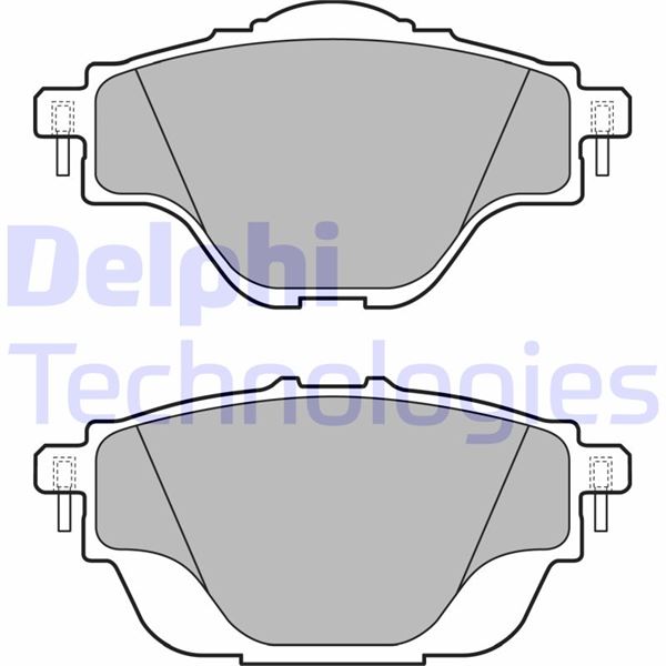 DELPHI LP2509 Arka Fren Balatasi Astra L-Grandland-C4 Grand/Spacetourer-C5 Aircross-P508-P5008-P308-P3008-Ds4-Ds7 290mm