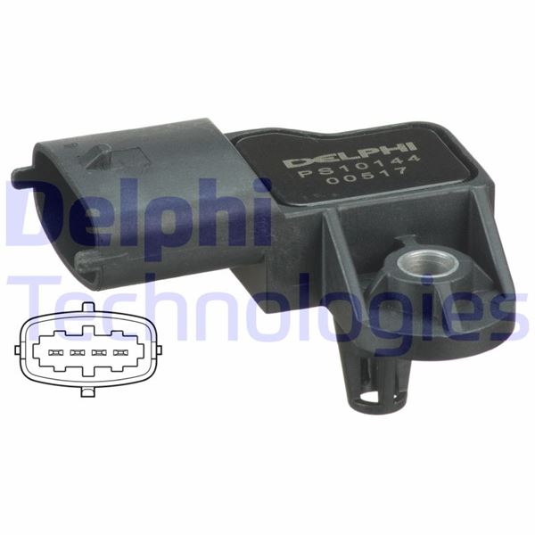DELPHI PS10144 Map Sensörü Astra G-H-J-Combo C-D-Corsa D-E-Insignia A-Mokka-Vectra C-Zafira A-Doblo-Bravo-Linea Fio Rino-Punto-Aveo-Cruze-Trax 1.3-1.6-1.9-2.0-2.2 Jtd Renault Clio Iv 12> Captur 12> 0.9tce 1.2tce