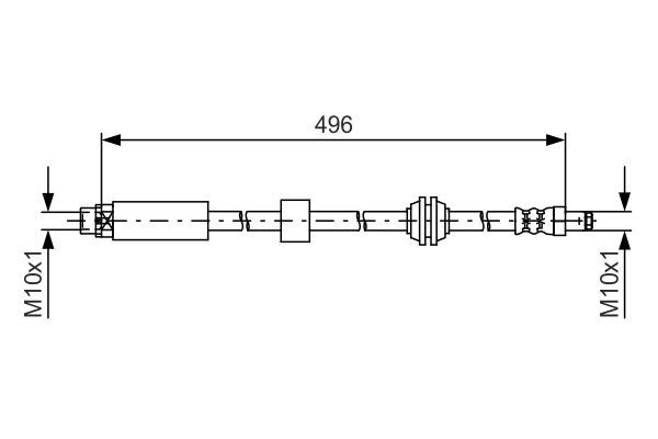 BOSCH 1987481590 Ön Fren Hortumu Bmw 5 E60-E61