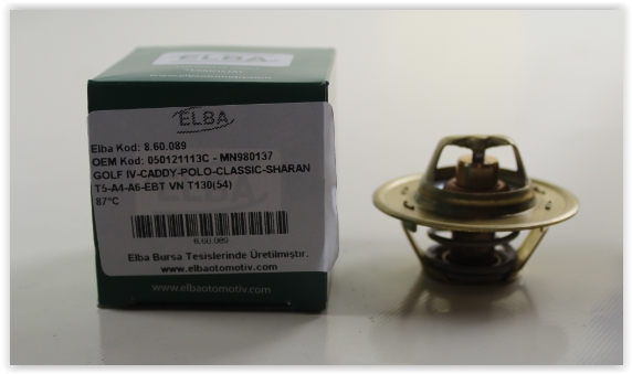 ELBA 860089 Termostat Bora-Caddy-Golf-Passat-Polo-T5-Sharan-Octavia-Fabia-Toledo-Ibiza-Cordoba-A3-A4-A6-Tt 87c