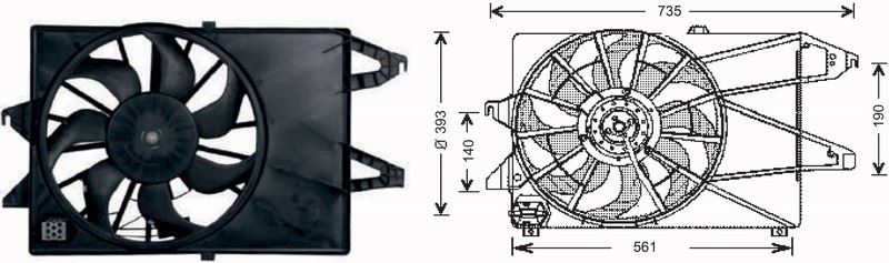 KLR-418100 Fan Motoru Davlumbazli (Ford  Mondeo 2.0 Duratec  01-04 ) Klimali Benzinli