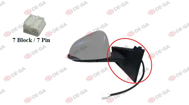 GVA 1071223 Diş Dikiz Aynasi Sağ Elektrikli Isitmali Sinyalli Astarli Diş Bükey Toyota Yaris 1.33l 1nr -Fe Nsp130 12-17 / 1.4l 1nd-Tv Nlp130 12-18