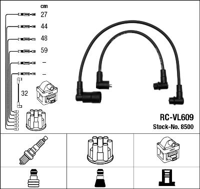 NGK-8500 Atesleme Kablosu Volvo 440 1.7 91-96