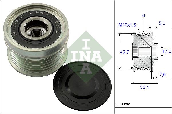 INA-535013410 Alternator Kasnagi Mercedes Vario 612-613-812 Ssangyong 1996>2011