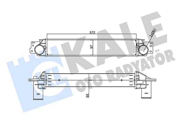 KLR-356235 Turbo Radyatoru Intercooler 85mm (Opel Antara 2.0cdti 06 / 11 - Chevrolet Captiva 2.0d 06 /)