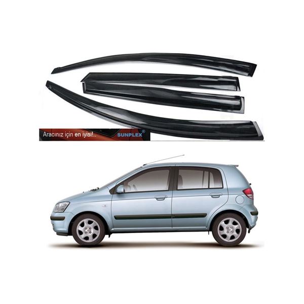 SUNPLEX SP-S-72 Cam Rüzgarliği Hyundai Getz 02-11 Sport Style Hatchback 4 Pc
