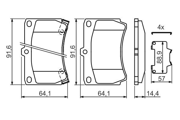 MGA-55346 Balata Fren On-(Mazda  323-Lantis 96/98  1.8 16v  )