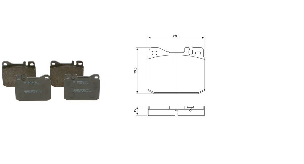 ZEG010-20 Fren Balata On Mercedes 200 (W123) 2.0 D 1977-1985 / Mercedes 200 (W123) 2.5 D 1977-1985 / Mercedes 200 (W123) 2.5 1977-1985