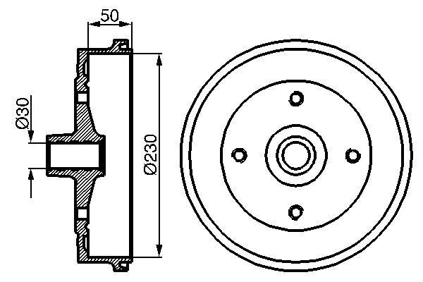 BOS-0986477030 Fren Kampana Vw Kaefer 1200 1.2 60-85