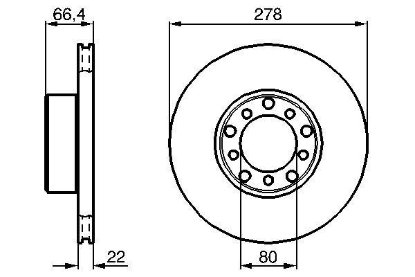 BOS-0986478060 Fren Diski On Mercedes W116 R107 C107