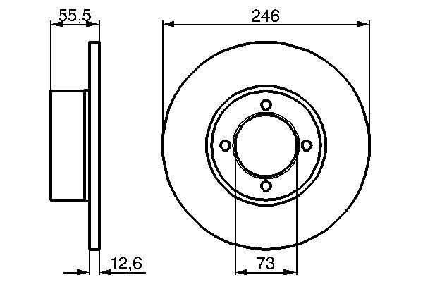 BOS-0986478594 Fren Diski On Opel Omega B 286 Mm