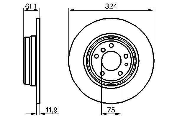 HLL-8DD 355 127-111 Fren Diski Bmw E38 Arka
